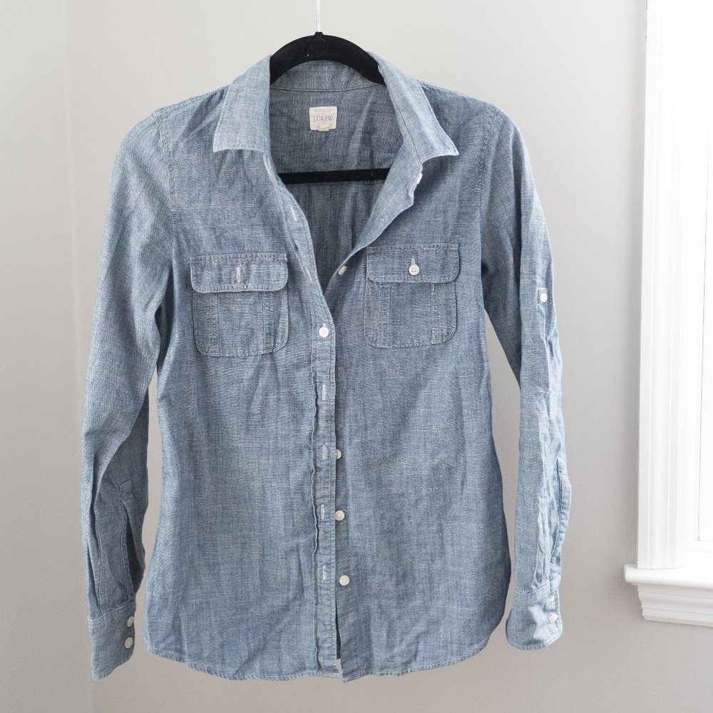Dark Chambray Shirt - J. Crew